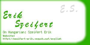 erik szeifert business card